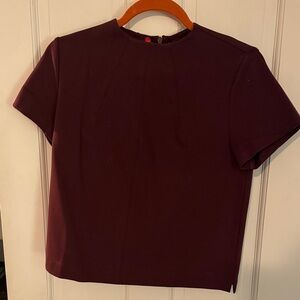 SPANX Elegant Ponté Burgundy Women's Top
